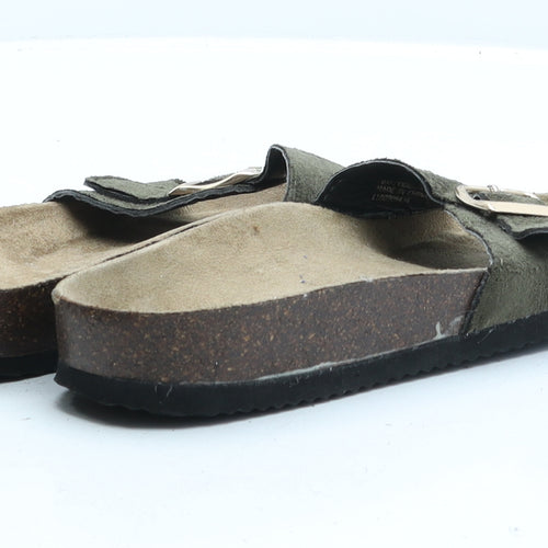 Atmosphere Womens Green Fabric Slip On Sandal UK 4