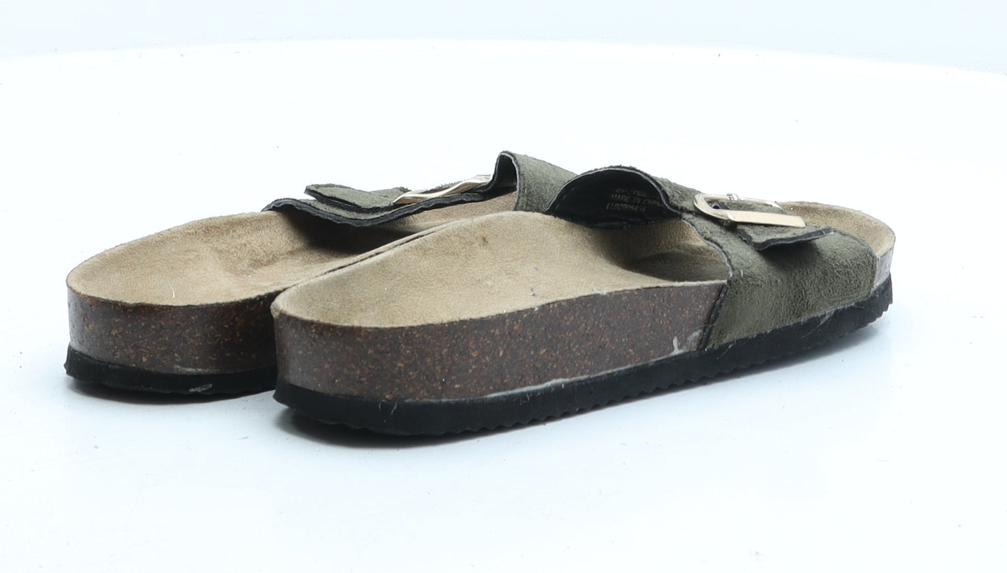 Atmosphere Womens Green Fabric Slip On Sandal UK 4