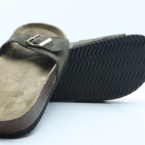 Atmosphere Womens Green Fabric Slip On Sandal UK 4
