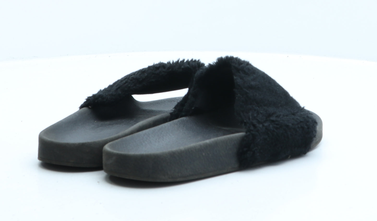 Preworn Womens Black Synthetic Slider Sandal UK 5 38