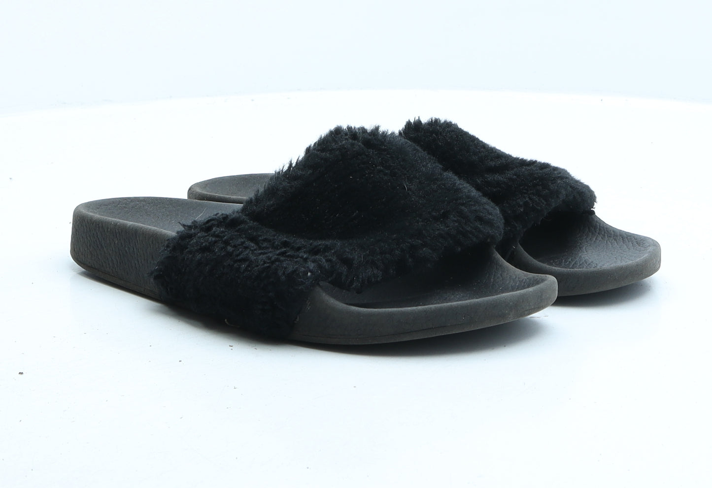 Preworn Womens Black Synthetic Slider Sandal UK 5 38