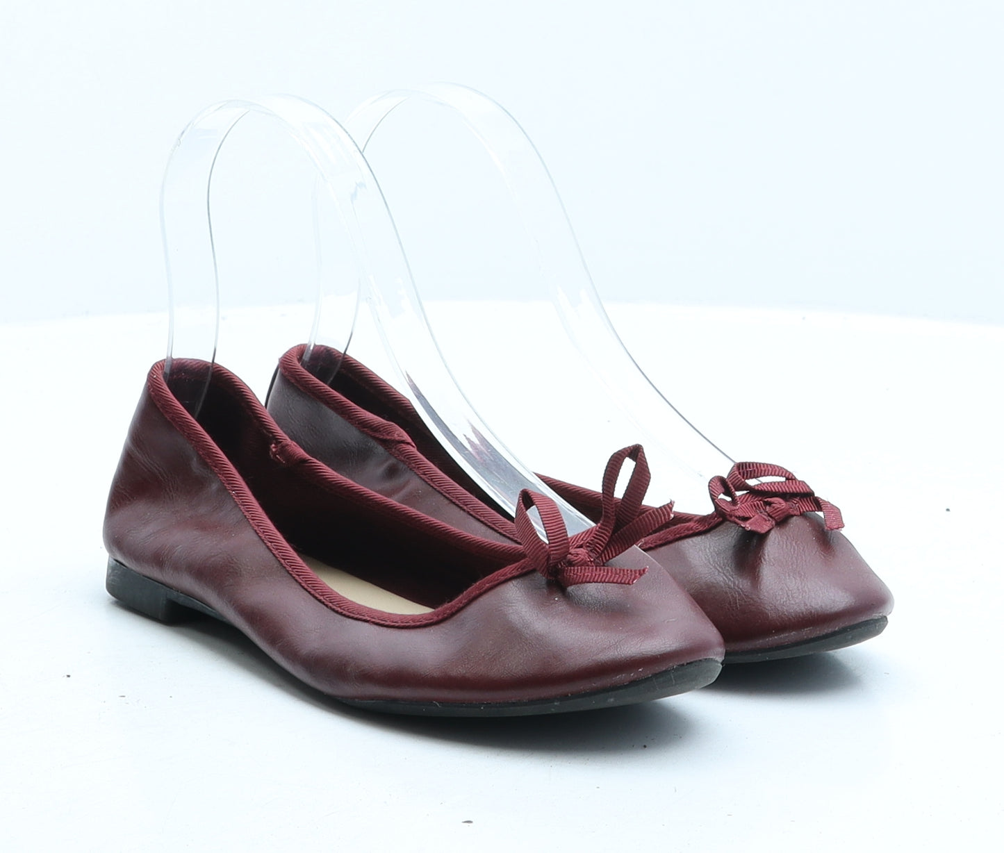 Primark Womens Red Synthetic Ballet Flat UK 3 36