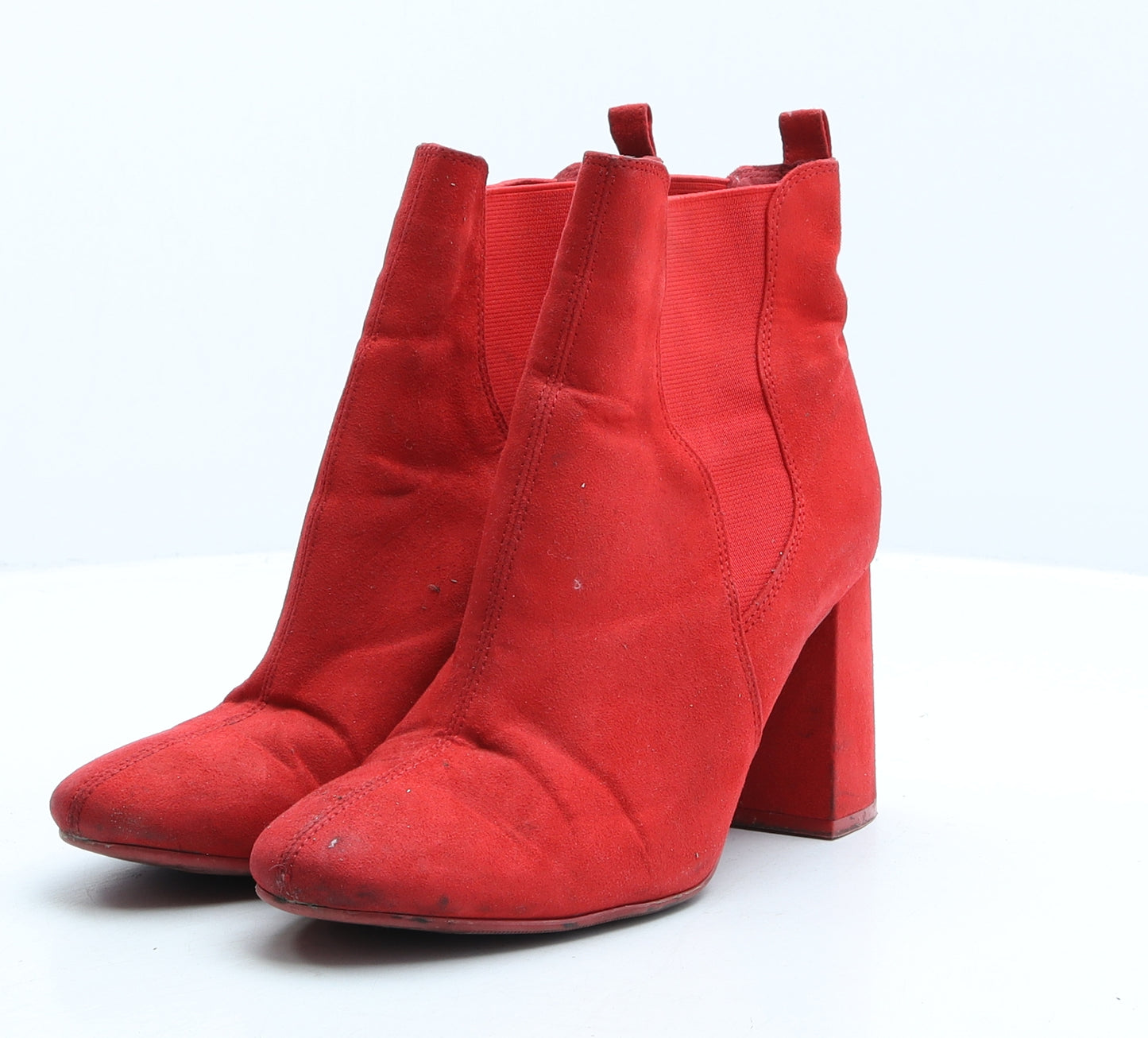 Divided by H&M Womens Red Fabric Chelsea Boot UK 6 39