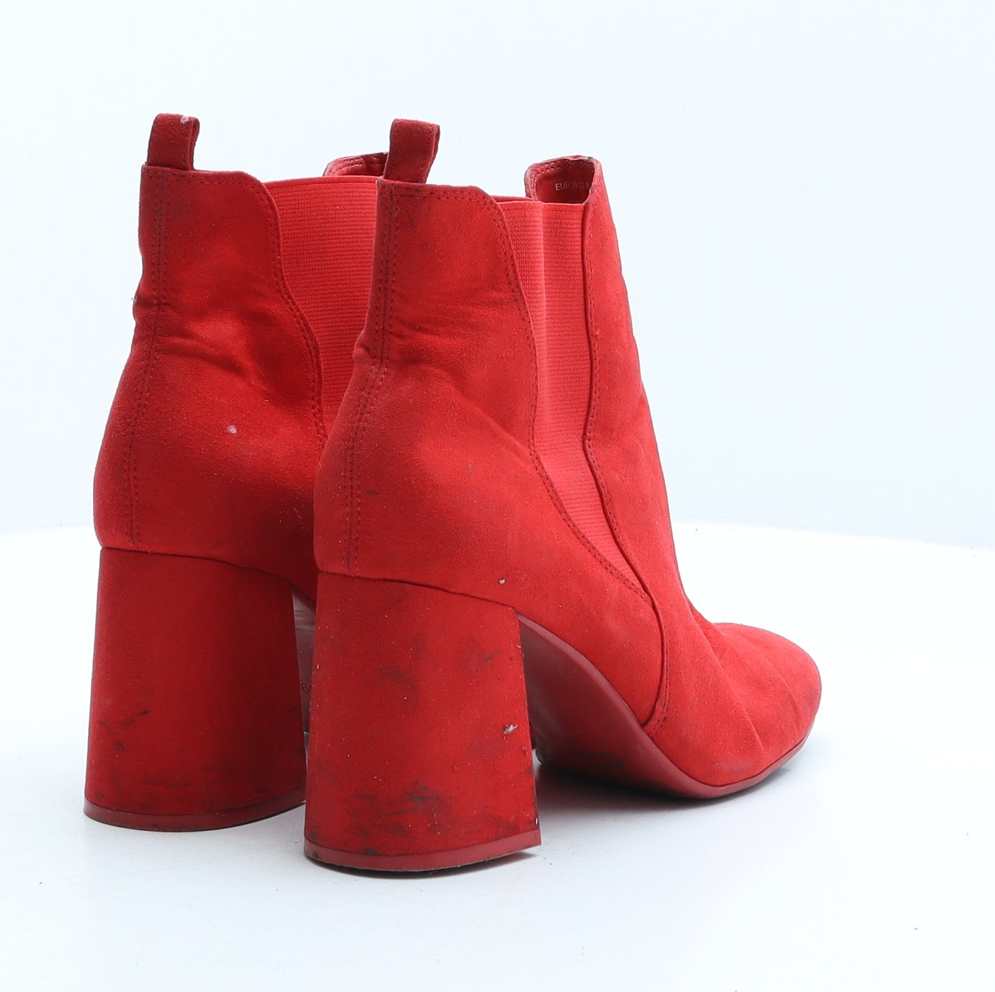 Divided by H&M Womens Red Fabric Chelsea Boot UK 6 39