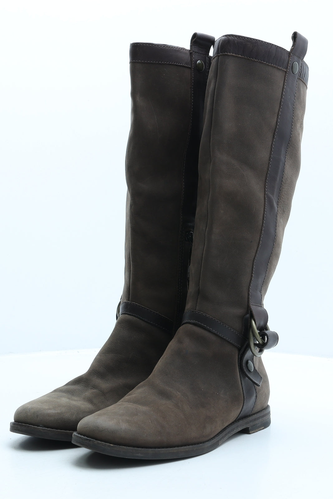 Cole Haan Womens Brown Synthetic Biker Boot UK 7