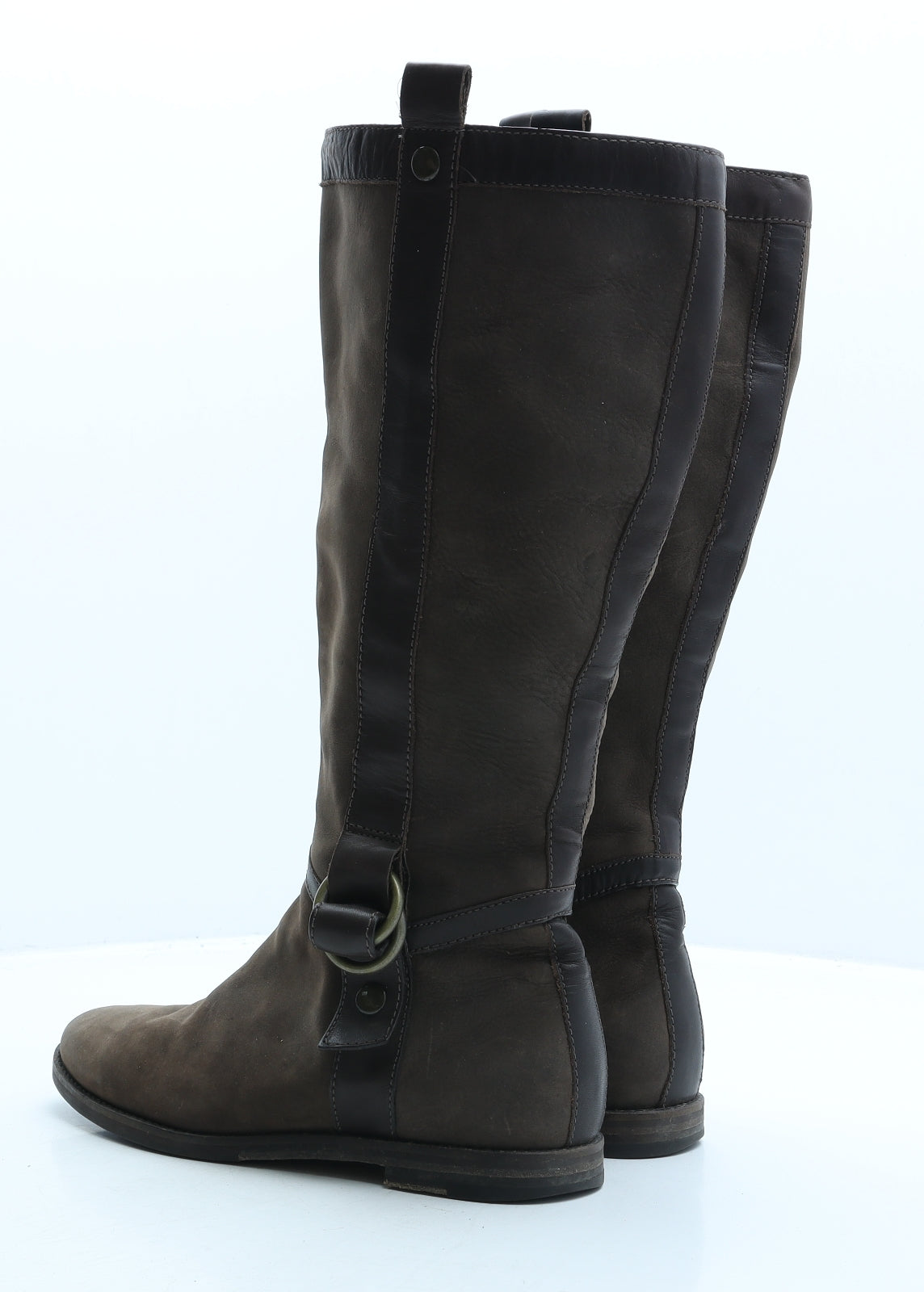 Cole Haan Womens Brown Synthetic Biker Boot UK 7