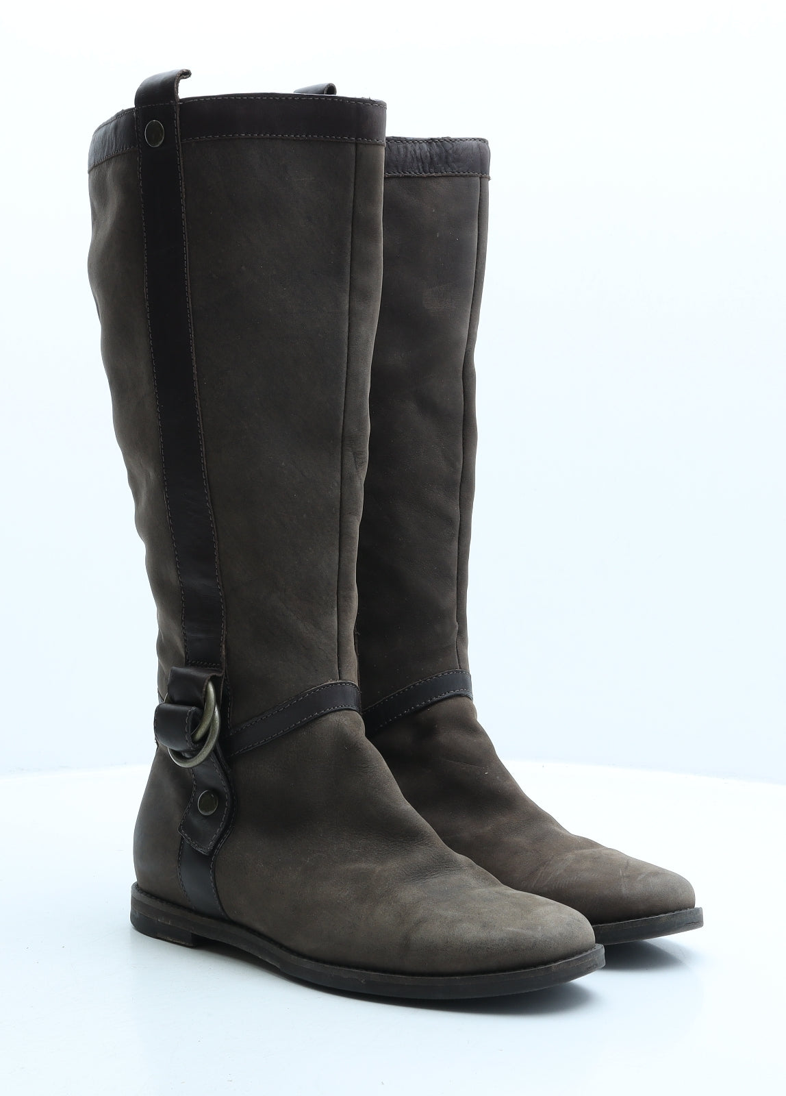 Cole Haan Womens Brown Synthetic Biker Boot UK 7