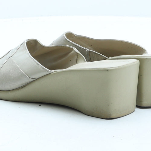 Preworn Womens Beige Synthetic Mule Heel UK 5