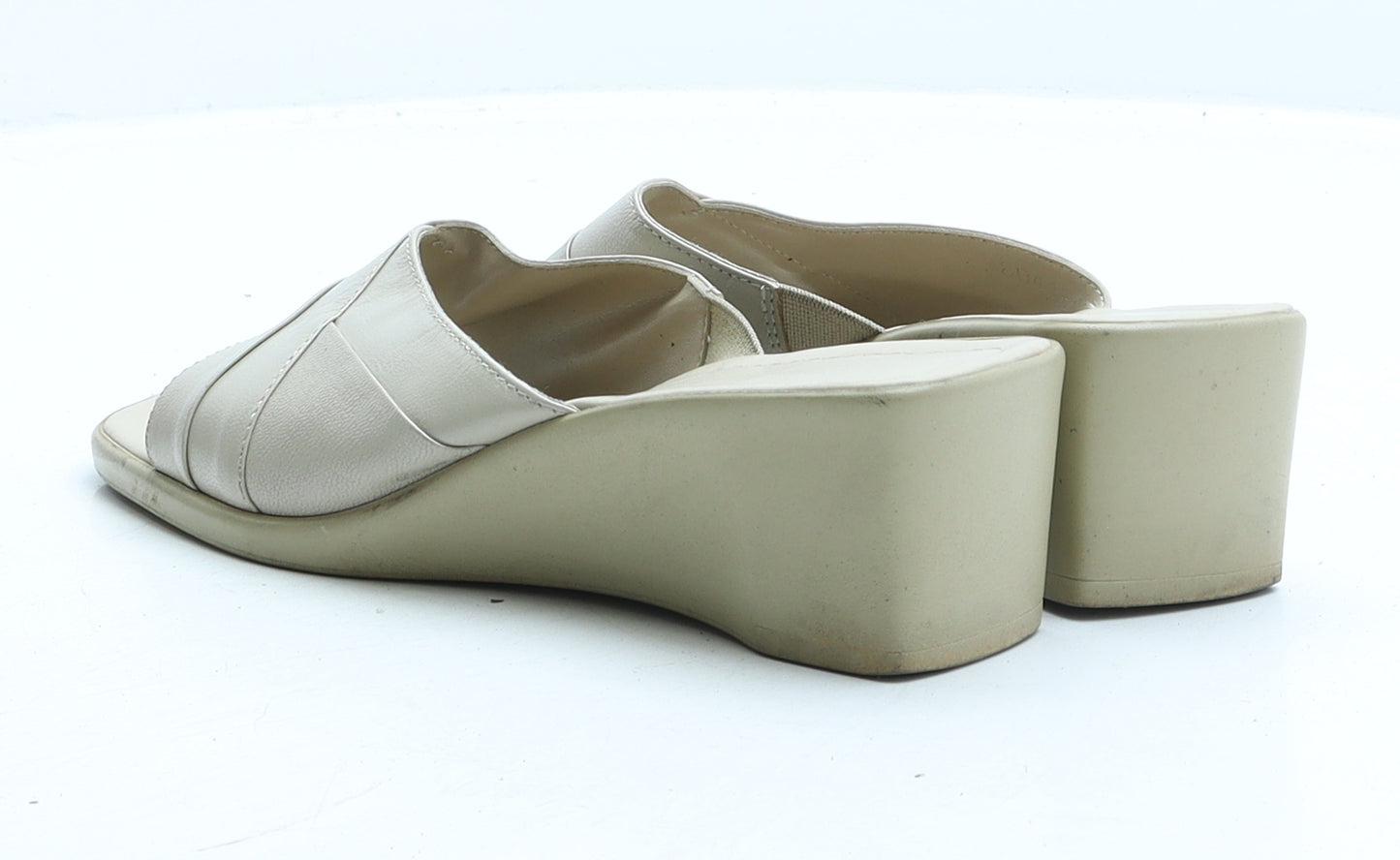 Preworn Womens Beige Synthetic Mule Heel UK 5