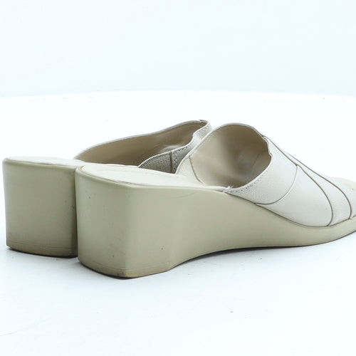 Preworn Womens Beige Synthetic Mule Heel UK 5