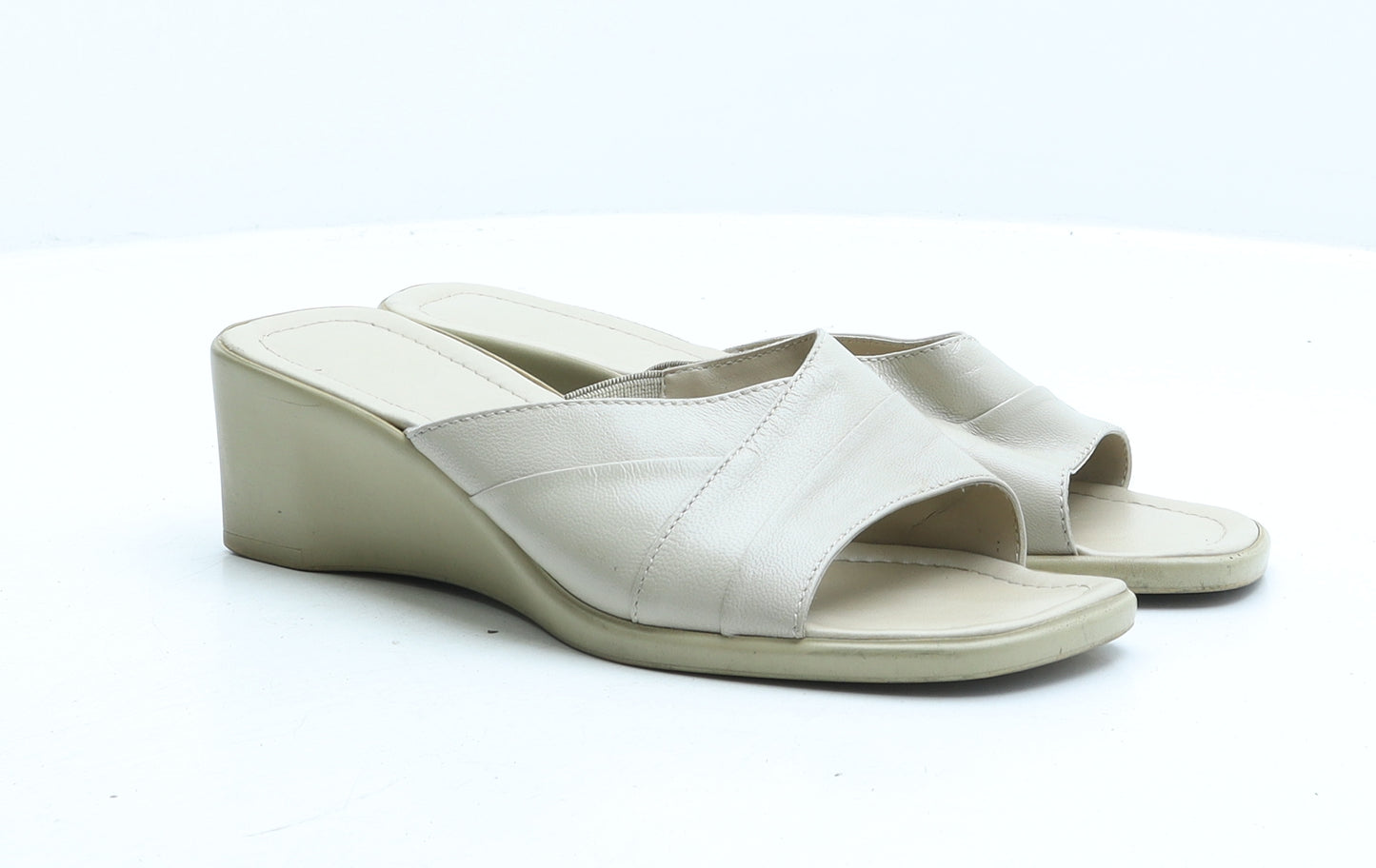 Preworn Womens Beige Synthetic Mule Heel UK 5