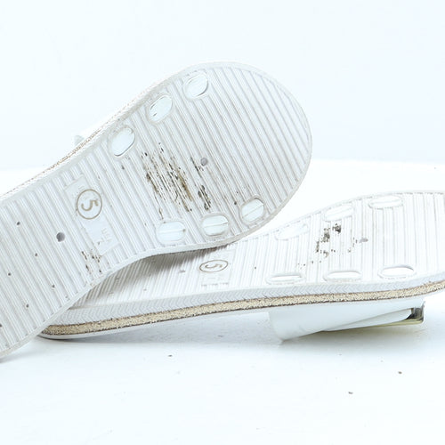 Linzi Womens White Synthetic Slider Sandal UK 5