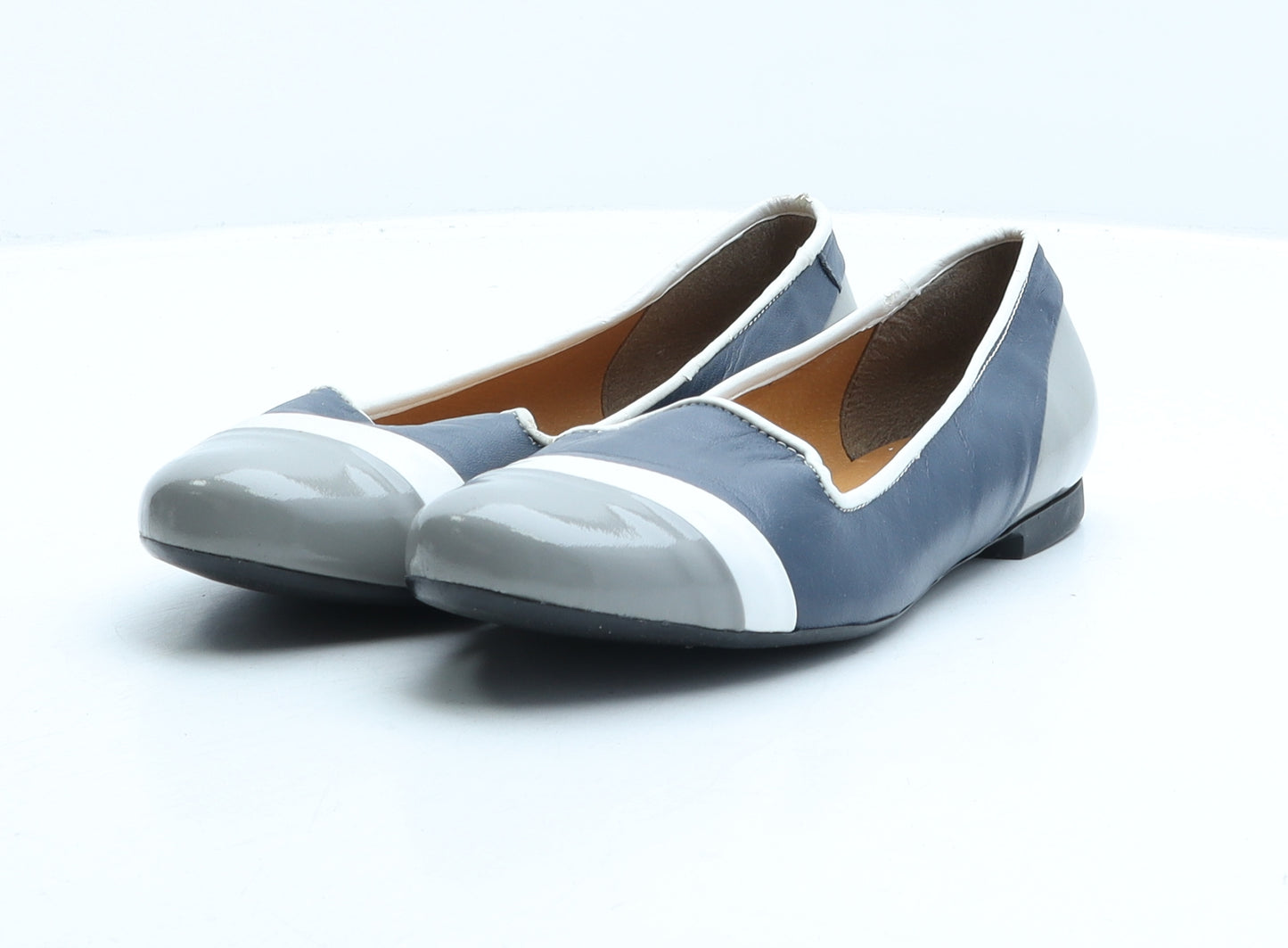 Harpers Womens Blue Synthetic Ballet Flat UK 4 37