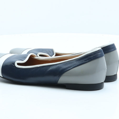 Harpers Womens Blue Synthetic Ballet Flat UK 4 37