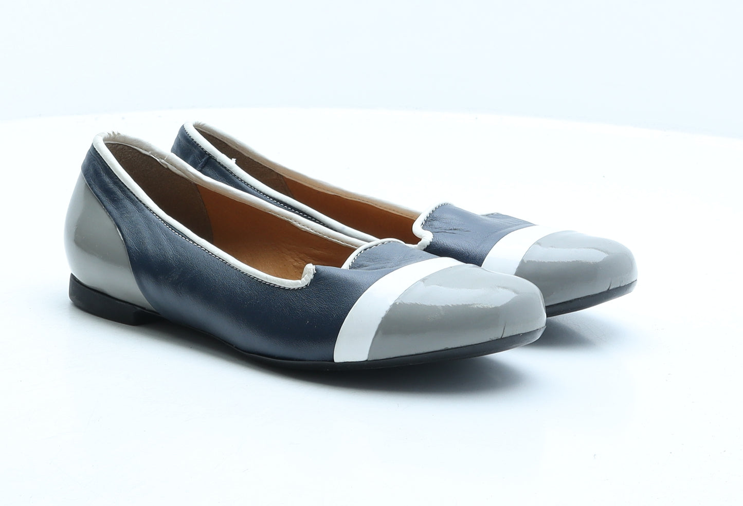 Harpers Womens Blue Synthetic Ballet Flat UK 4 37