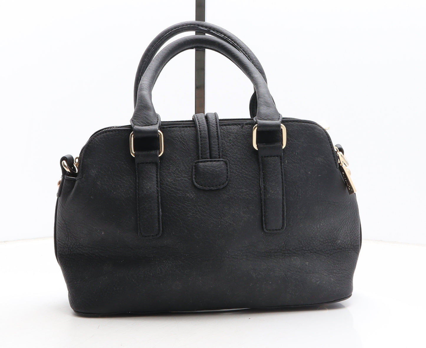 Superbia Womens Black Polyethylene Top Handle Bag Size Medium