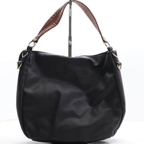 F&F Womens Black PVC Top Handle Bag Size Large