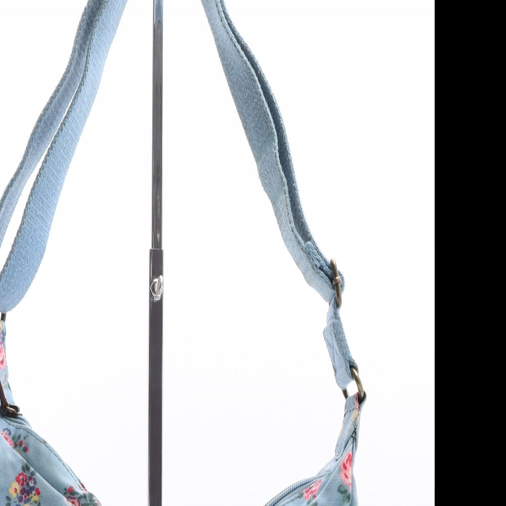 Cath Kidston Womens Blue Floral Cotton Shoulder Bag Size Medium