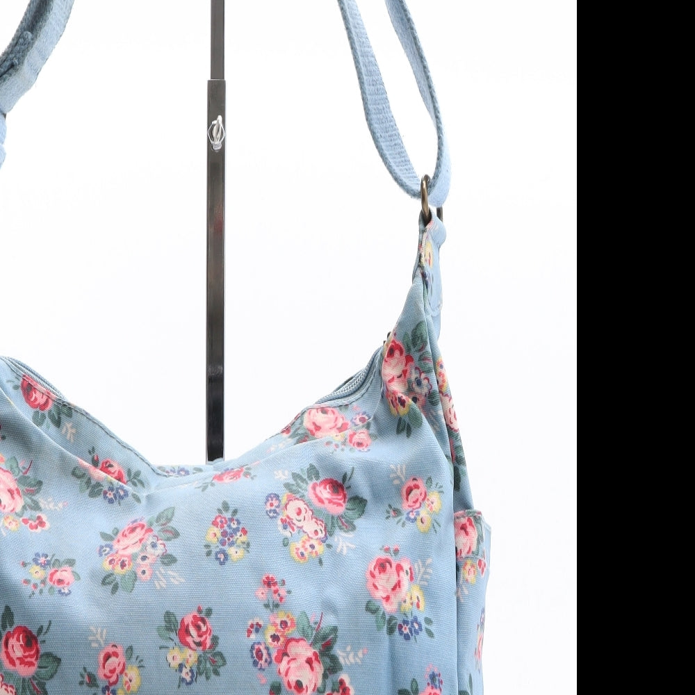 Cath Kidston Womens Blue Floral Cotton Shoulder Bag Size Medium