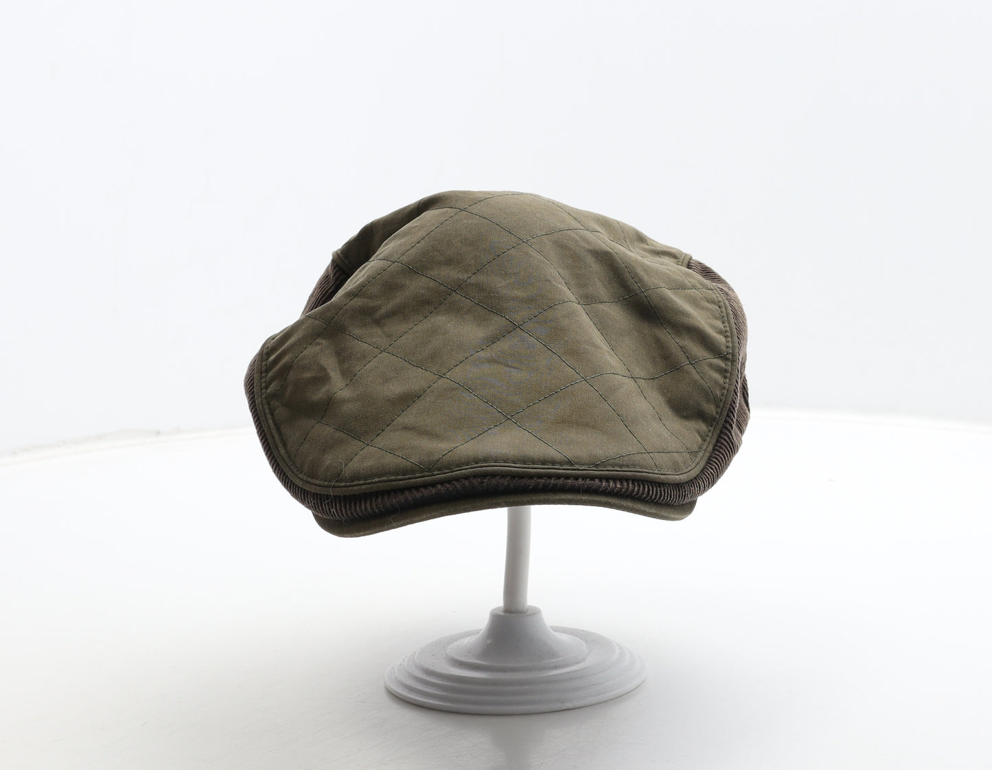 Marks and Spencer Mens Green Cotton Flat Cap Size XL