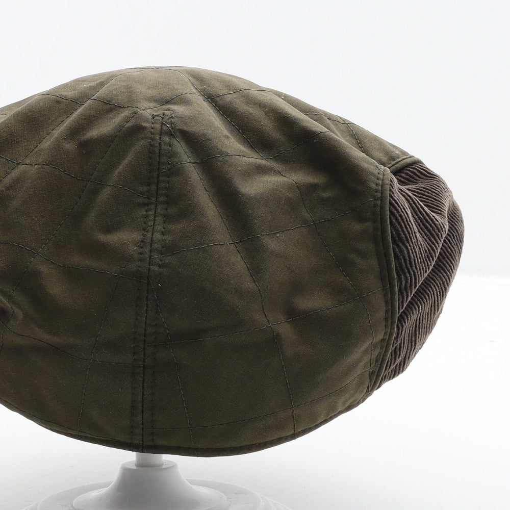 Marks and Spencer Mens Green Cotton Flat Cap Size XL