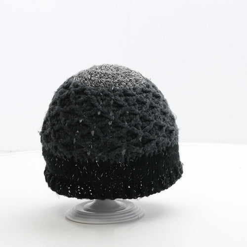 Accessorize Womens Multicoloured Colourblock Acrylic Beanie One Size - Flower Detail
