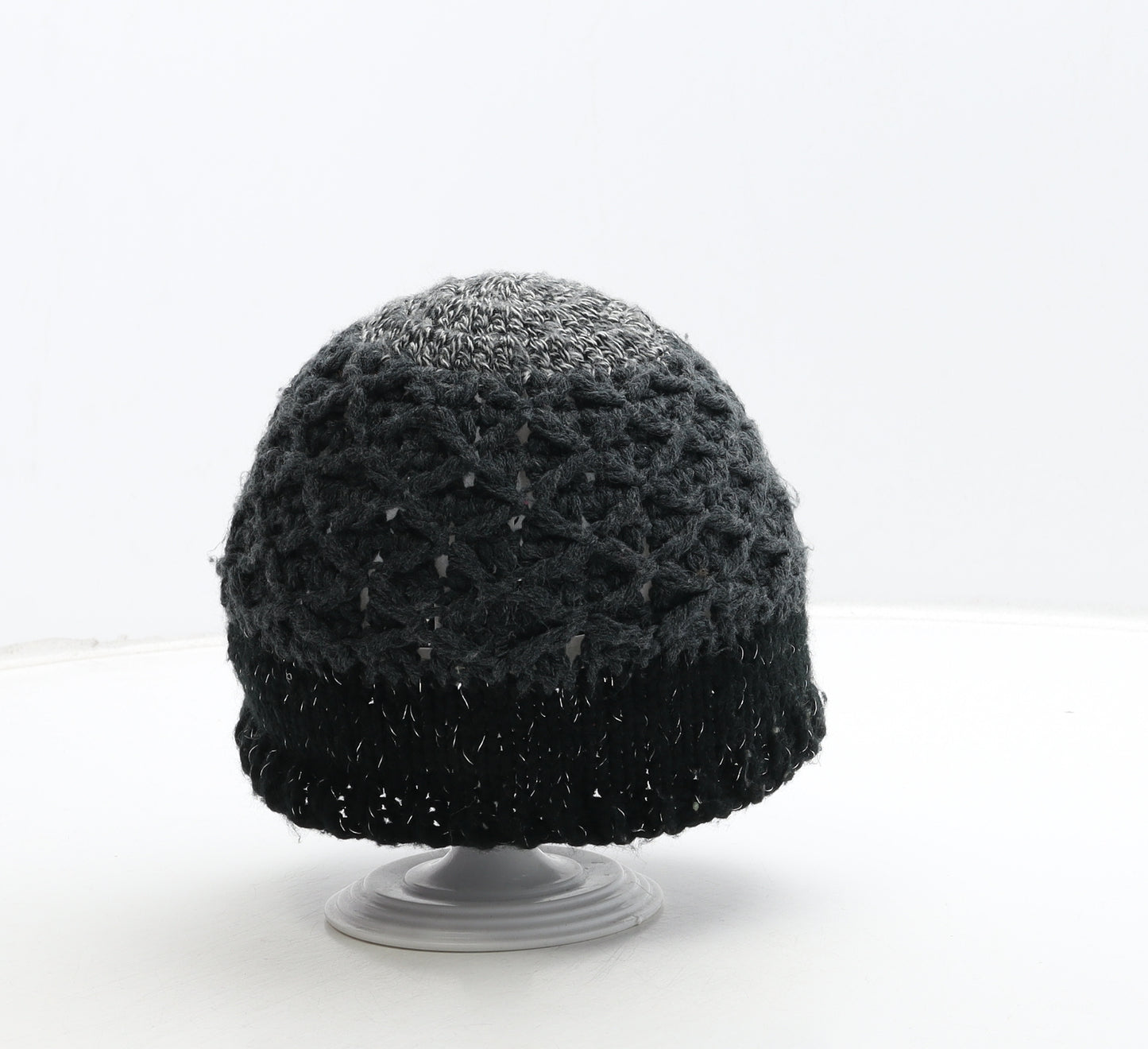 Accessorize Womens Multicoloured Colourblock Acrylic Beanie One Size - Flower Detail