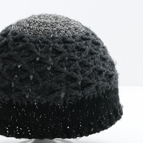 Accessorize Womens Multicoloured Colourblock Acrylic Beanie One Size - Flower Detail