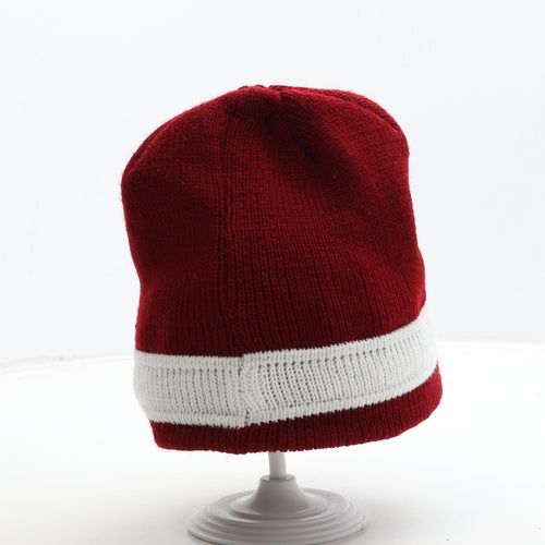Mens Beanie Hats Mens Red Acrylic Beanie One Size
