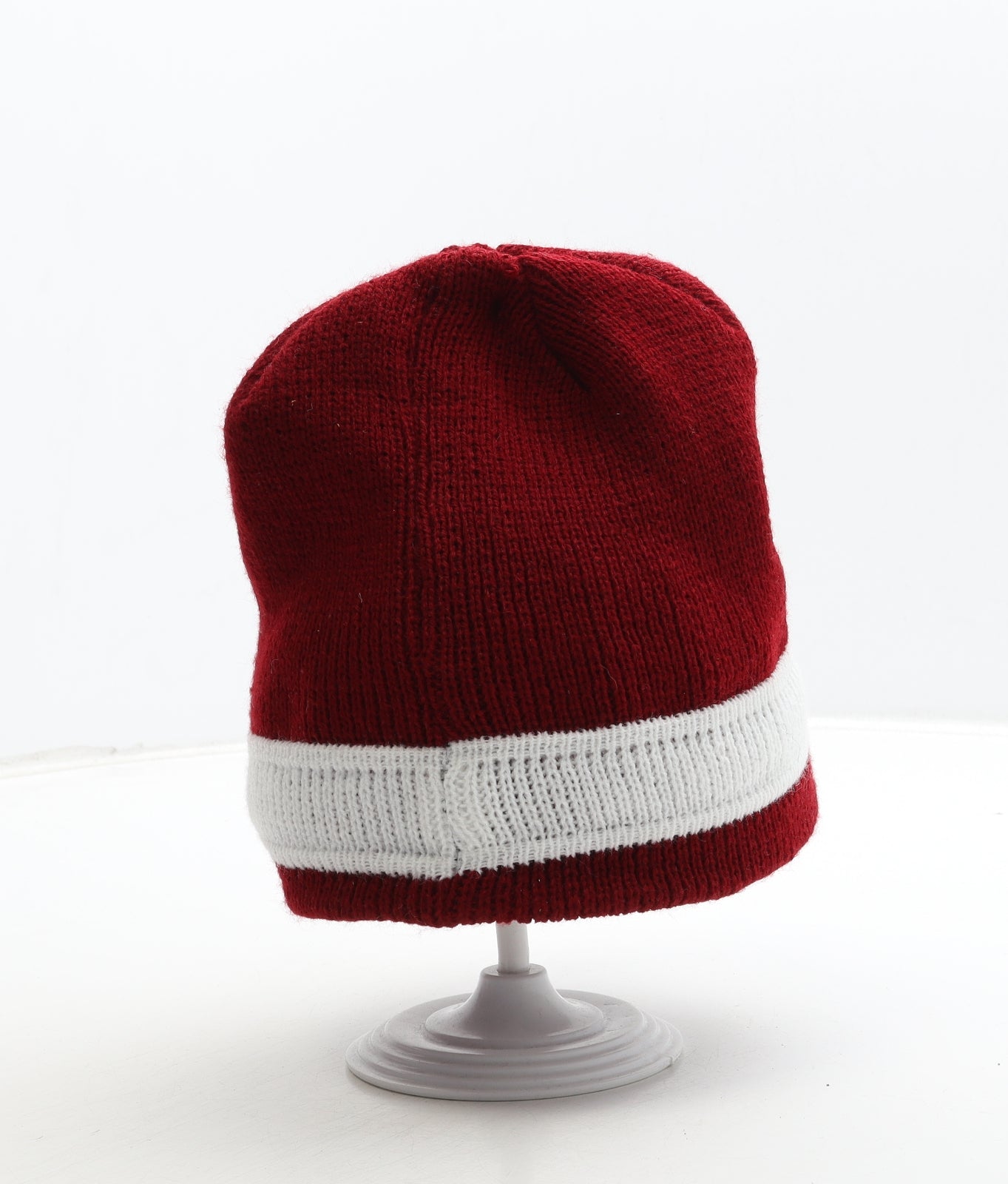 Mens Beanie Hats Mens Red Acrylic Beanie One Size