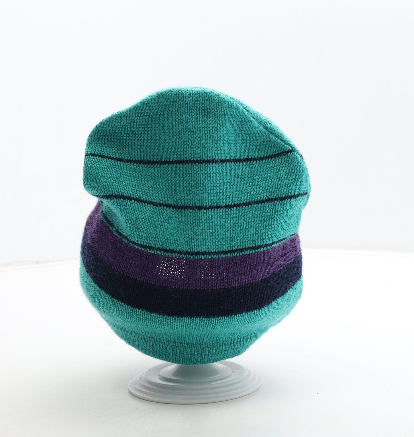 SegerVaror Mens Multicoloured Striped Acrylic Beanie Size M