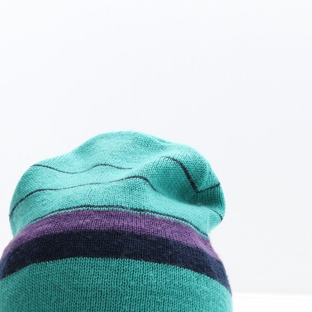 SegerVaror Mens Multicoloured Striped Acrylic Beanie Size M