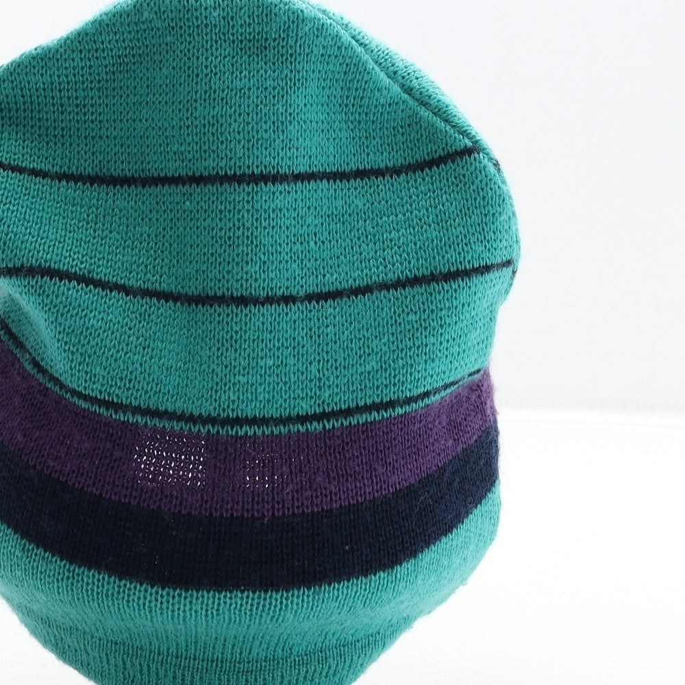 SegerVaror Mens Multicoloured Striped Acrylic Beanie Size M