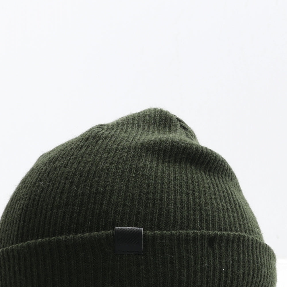 F&F Mens Green Acrylic Beanie One Size