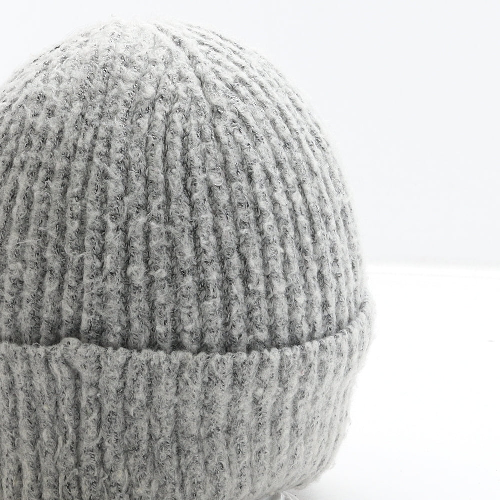 Marks and Spencer Womens Grey Acrylic Beanie One Size