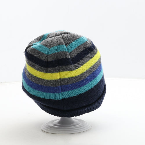 George Boys Multicoloured Striped Acrylic Beanie One Size