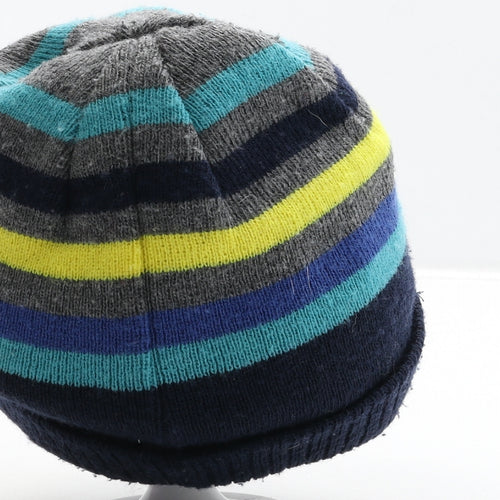George Boys Multicoloured Striped Acrylic Beanie One Size