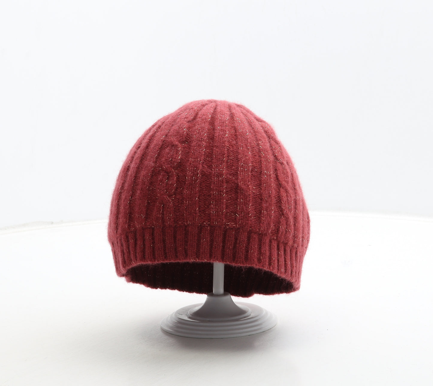 Portolando Womens Red Wool Beanie One Size