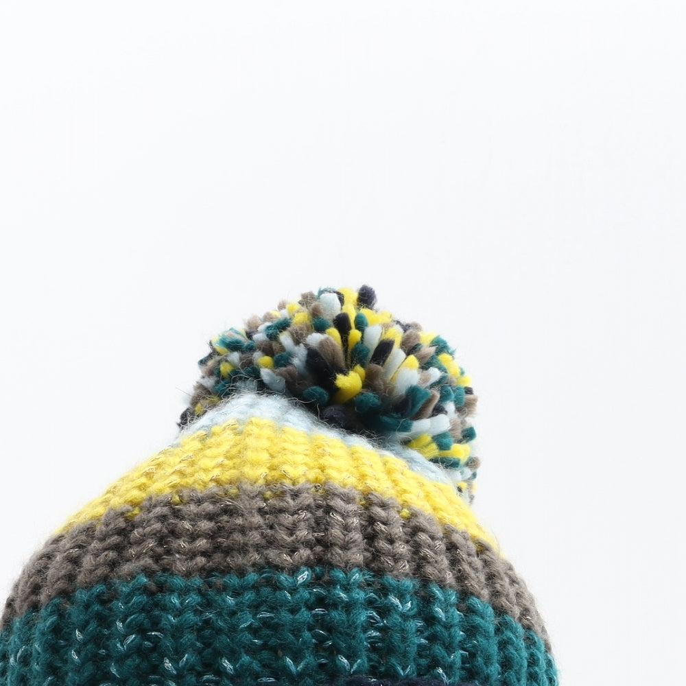 NEXT Womens Multicoloured Colourblock Acrylic Bobble Hat One Size