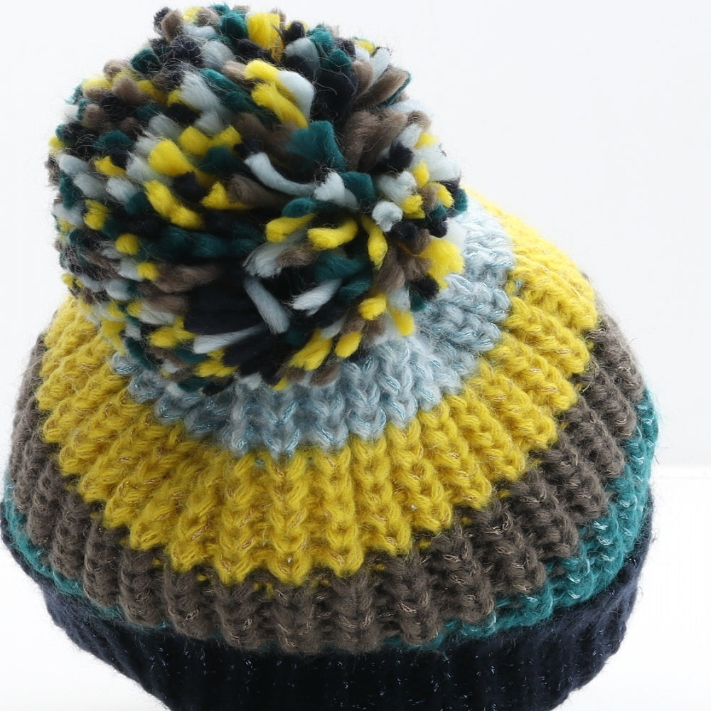 NEXT Womens Multicoloured Colourblock Acrylic Bobble Hat One Size