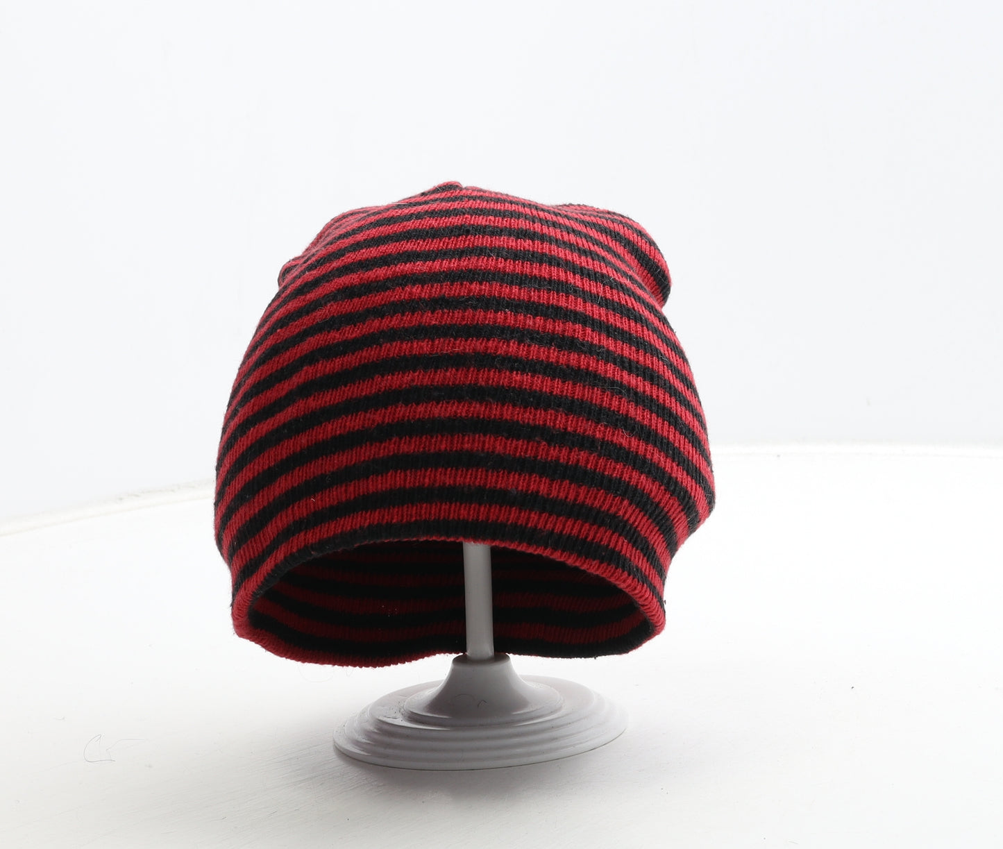 Preworn Boys Multicoloured Striped Acrylic Beanie Size S