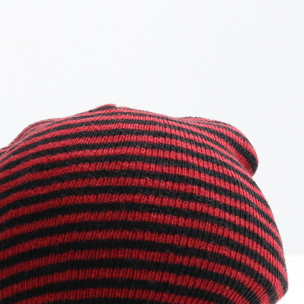 Preworn Boys Multicoloured Striped Acrylic Beanie Size S
