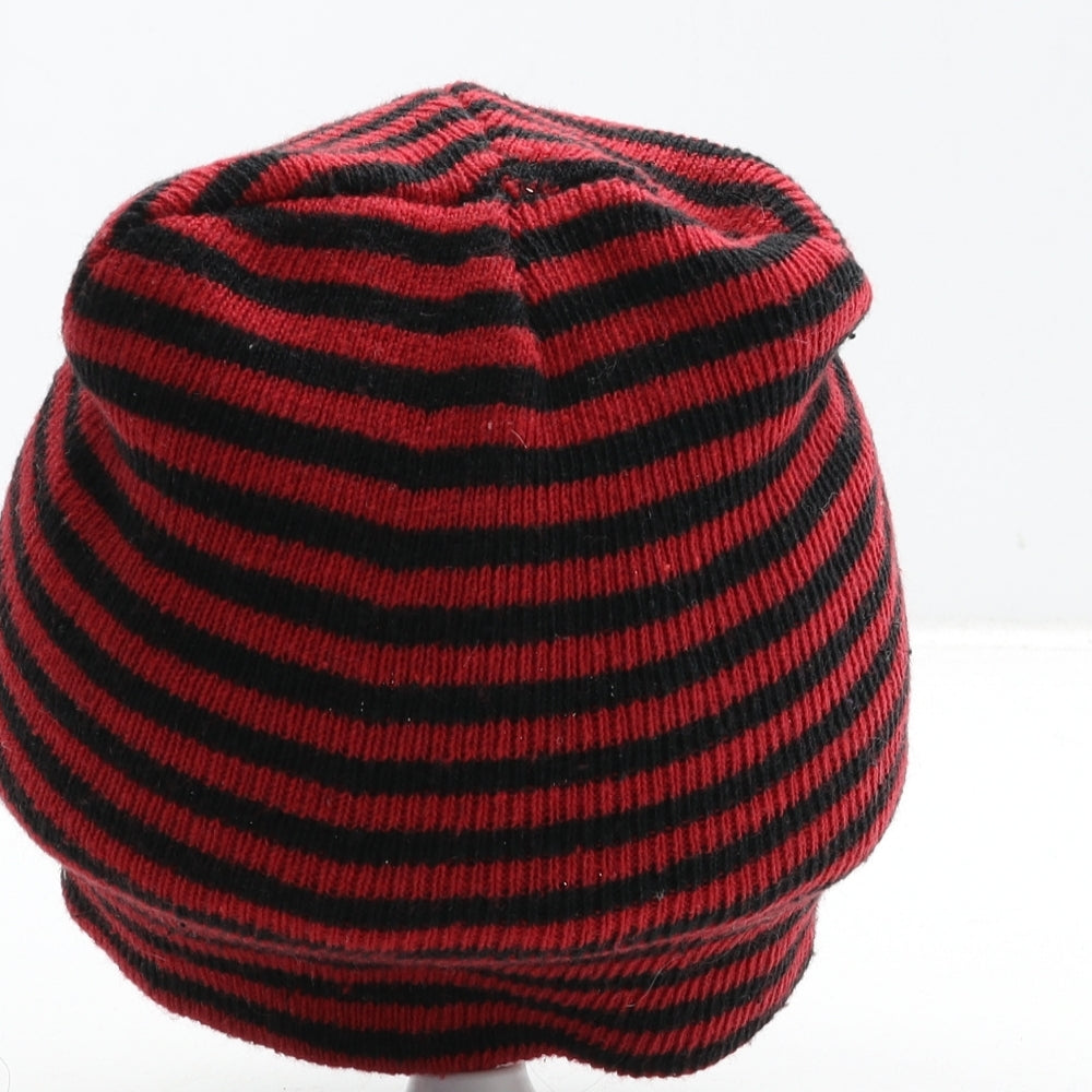 Preworn Boys Multicoloured Striped Acrylic Beanie Size S