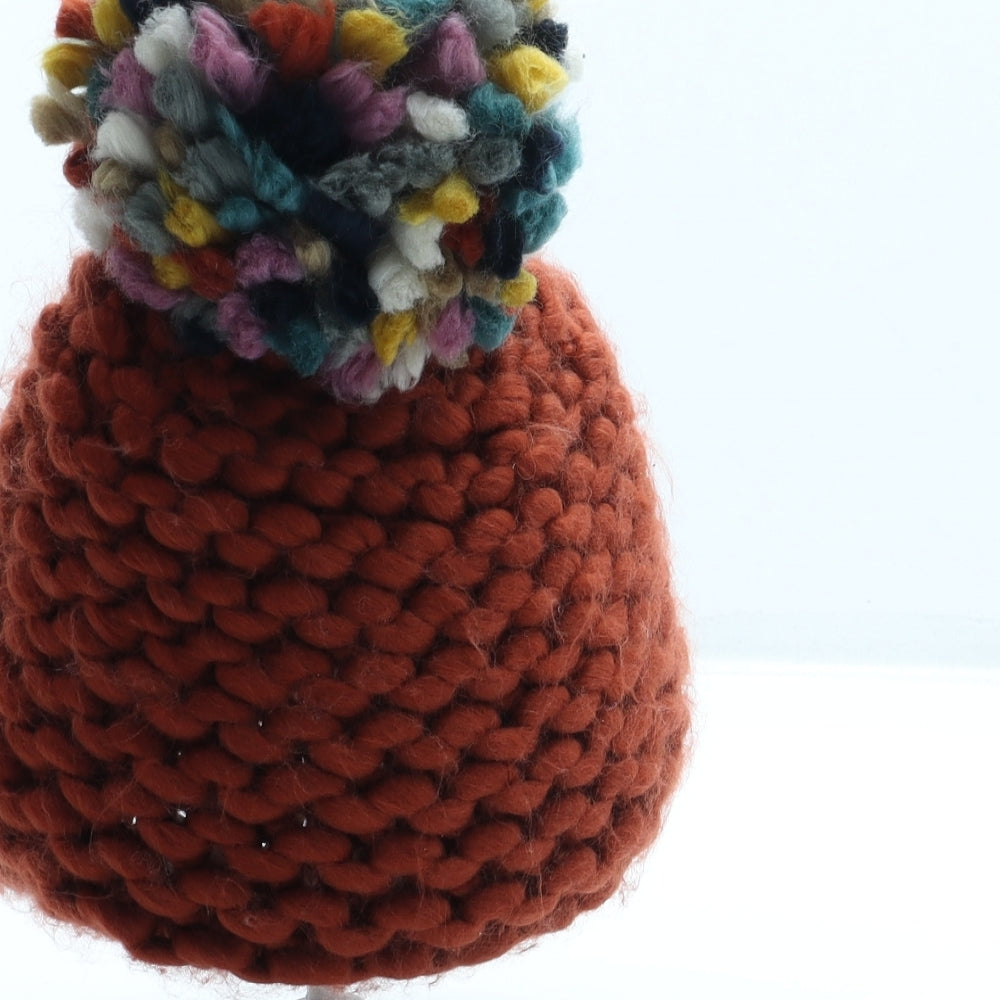 Fat Face Womens Orange Acrylic Bobble Hat One Size
