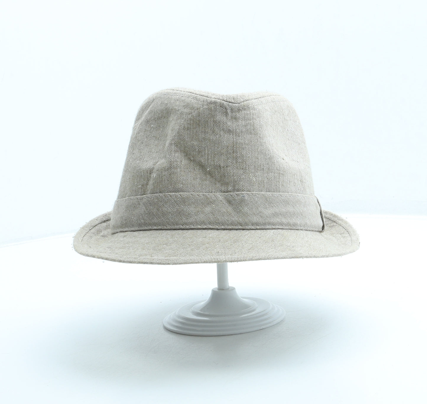 George Mens Beige Linen Trilby Size L