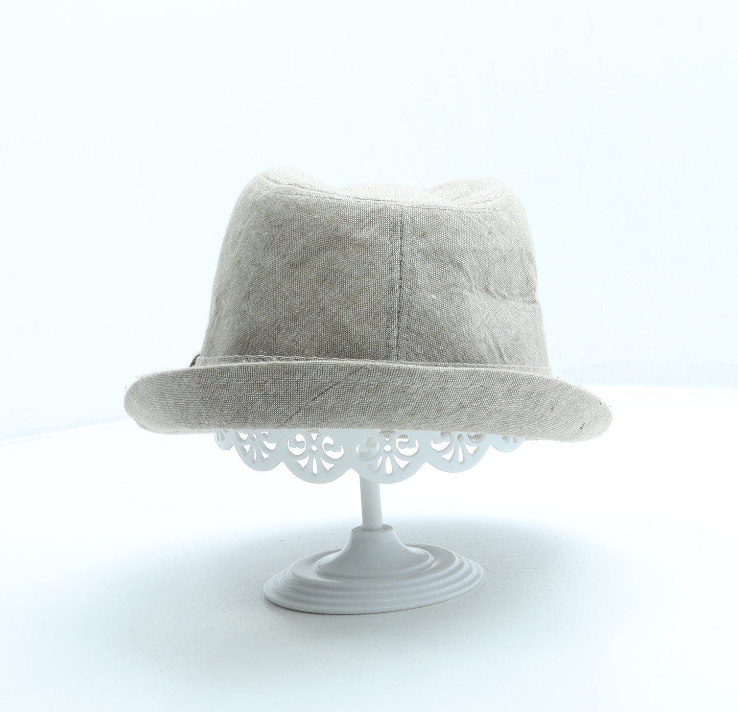 George Mens Beige Linen Trilby Size L