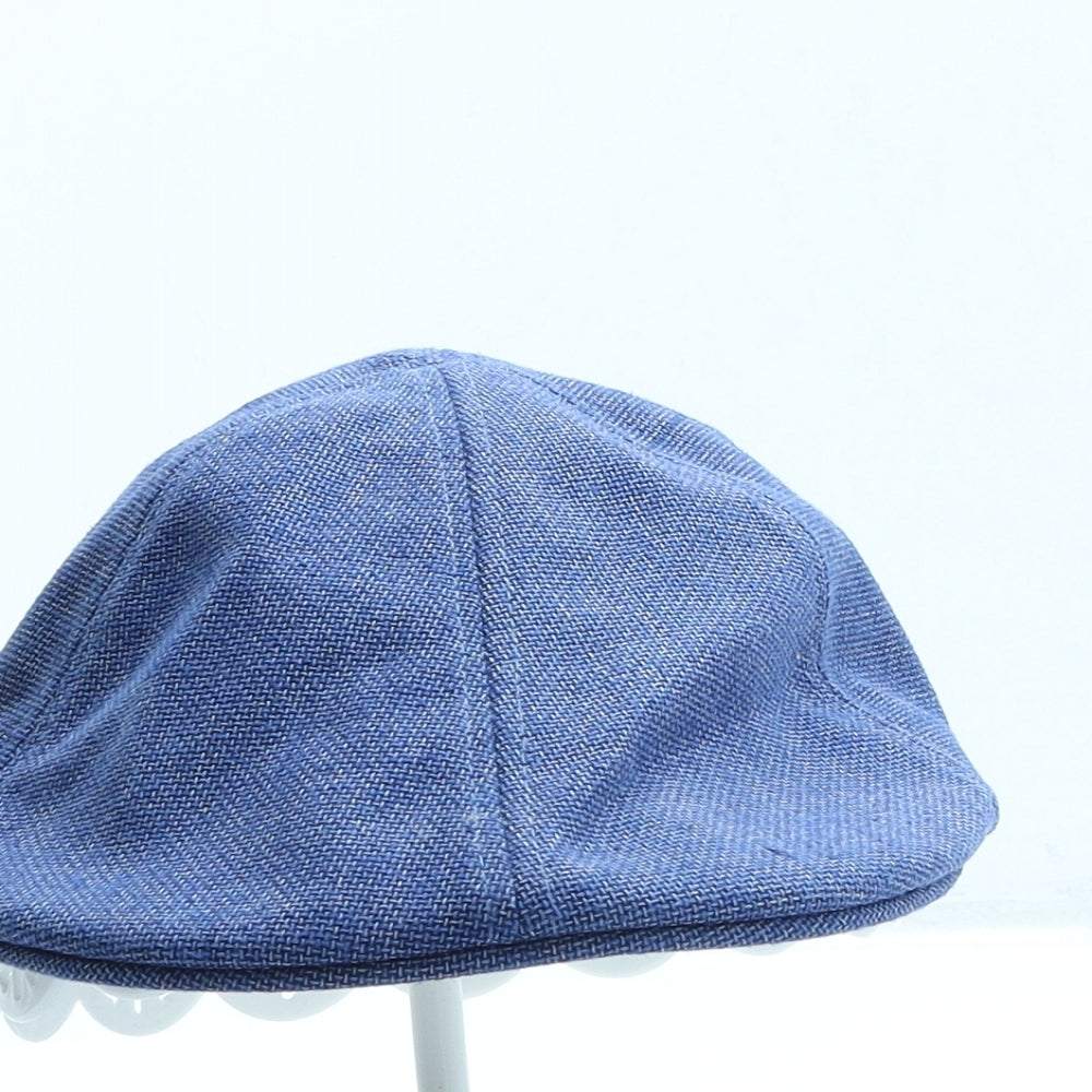 Zara Mens Blue Polyester Flat Cap Size M