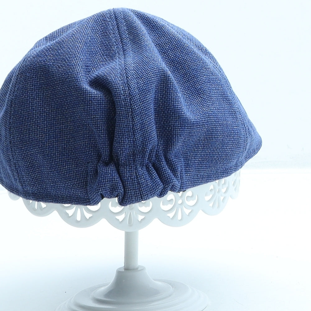 Zara Mens Blue Polyester Flat Cap Size M