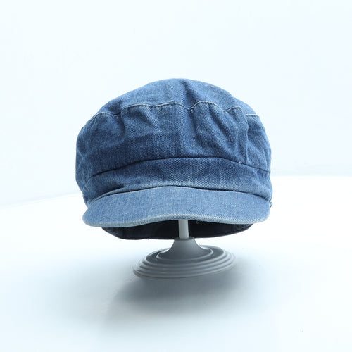 Topshop Womens Blue Fabric Peaked Cap One Size