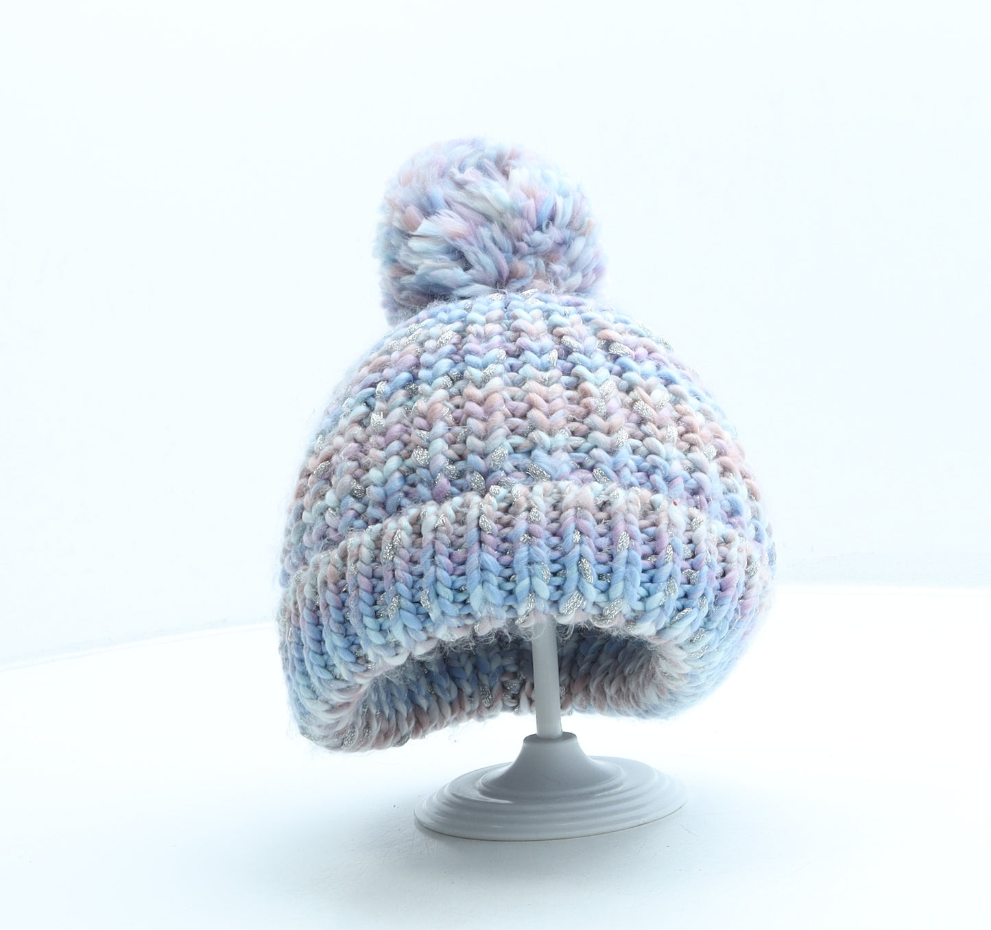 Monsoon Girls Multicoloured Acrylic Bobble Hat One Size
